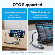 Док-станція USB3.0 Type-C HDMI 4K30Hz /USB 3.0/USB 2.0/Type-C 2.0/ PD 100W Hub 5-in-1 Vention (TGLHB)