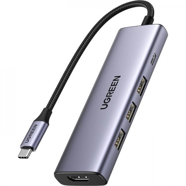 Док-станція USB3.0 Type-C HDMI 4K30Hz/3xUSB-А 3.0/Type-C/PD 100W 5-in-1 CM511 Ugreen (15596)
