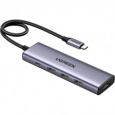 Док-станція USB3.0 Type-C HDMI 4K30Hz/3xUSB-А 3.0/Type-C/PD 100W 5-in-1 CM511 Ugreen (15596)