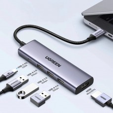Док-станція USB3.0 Type-C HDMI 4K30Hz/3xUSB-А 3.0/Type-C/PD 100W 5-in-1 CM511 Ugreen (15596)