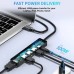 Док-станція USB3.0 Type-C HDMI 4K30Hz/USB2.0x2/USB 3.0/USB-C PD 100W 5 in 1 Hub Choetech (HUB-M80-BK)