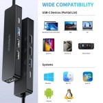 Док-станція USB3.0 Type-C HDMI 4K30Hz/USB2.0x2/USB 3.0/USB-C PD 100W 5 in 1 Hub Choetech (HUB-M80-BK) Док-станція USB3.0 Type-C HDMI 4K30Hz/USB2.0x2/USB 3.0/USB-C PD 100W 5 in 1 Hub Choetech (HUB-M80-BK)