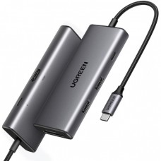 Док-станція USB3.1 Type-C HDMI 4K30Hz/USB 3.0x2/Type-C/SD/TF/ PD 100W CM498 7 in 1 Ugreen (15531)