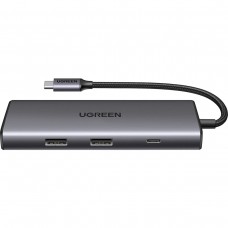 Док-станція USB3.1 Type-C HDMI 4K30Hz/USB 3.0x2/Type-C/SD/TF/ PD 100W CM498 7 in 1 Ugreen (15531)