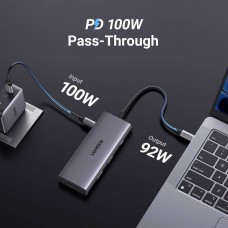 Док-станція USB3.1 Type-C HDMI 4K30Hz/USB 3.0x2/Type-C/SD/TF/ PD 100W CM498 7 in 1 Ugreen (15531)