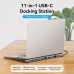 Док-станція USB3.1 Type-C HDMI 4K30Hz/VGA/USB3.0x3/RJ45/SD/TF/TRRS 3.5mm/PD 100W Vention 11in1 (THTHC)