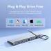Док-станція USB3.1 Type-C HDMI 4K30Hz/VGA/USB3.0x3/RJ45/SD/TF/TRRS 3.5mm/PD 100W Vention 11in1 (THTHC)