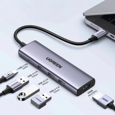 Док-станція USB3.1 Type-C HDMI 4K60Hz/3xUSB-А 3.0/Type-C/PD 100W 5-in-1 CM511 Ugreen (15597)