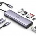 Док-станція USB3.1 Type-C HDMI 4K60Hz/USB 3.0x2/RJ45/SD/TF/PD 100W Ugreen CM512 Сіра (90568)