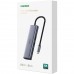 Док-станція USB3.1 Type-C HDMI 4K60Hz/USB 3.0x2/RJ45/SD/TF/PD 100W Ugreen CM512 Сіра (90568)