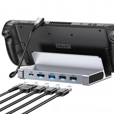 Док-станція USB3.1 Type-C HDMI 4K60Hz/USB 3.0x2/USB 2.0/Type-C PD 100W Hub 7-in-1 Choetech (HUB-M77-GY)