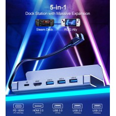 Док-станція USB3.1 Type-C HDMI 4K60Hz/USB 3.0x2/USB 2.0/Type-C PD 100W Hub 7-in-1 Choetech (HUB-M77-GY)