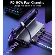 Док-станція USB3.1 Type-C HDMI 4K60Hz/USB 3.0x2/USB 2.0/Type-C PD 100W Hub 7-in-1 Choetech (HUB-M77-GY)