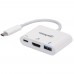 Док-станція USB3.1 Type-C HDMI/USB 3.0/PD 60W 4-in-1 White Manhattan (152945)