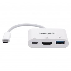 Док-станція USB3.1 Type-C HDMI/USB 3.0/PD 60W 4-in-1 White Manhattan (152945)