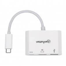 Док-станція USB3.1 Type-C HDMI/USB 3.0/PD 60W 4-in-1 White Manhattan (152945)