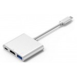 Док-станція USB3.1 Type-C HDMI/USB3.0/Type-C (F) кабель 0.1м OEM (S0733)