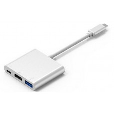 Док-станція USB3.1 Type-C HDMI/USB3.0/Type-C (F) кабель 0.1м OEM (S0733)