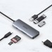 Док-станція USB3.1 Type-C HDMI4K30Hz/3хUSB 3.0/Type-C/ PD100W/SD/TF 7 in 1Choetech (HUB-M19-GY)