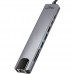 Док-станція USB3.1 Type-C HDMI4K60Hz/2xUSB-A/2xType-C/RJ45/SD/TF/PD 100W 8 in 1 Media-Tech (MT5046)