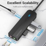 Док-станція USB3.1 Type-C USB-Ax3 3.0/3.5mm Sound Adapter/MicroUSB 10W чорний Vention (TGQBB)