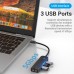 Док-станція USB3.1 Type-C USB-Ax3 3.0/3.5mm Sound Adapter/MicroUSB 10W чорний Vention (TGQBB)