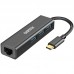 Док-станція USB3.1 Type-C USBx3 3.0/RJ45(1000M) Ethernet 4 in 1 Hub Choetech (HUB-U02-BK)