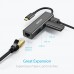 Док-станція USB3.1 Type-C USBx3 3.0/RJ45(1000M) Ethernet 4 in 1 Hub Choetech (HUB-U02-BK)
