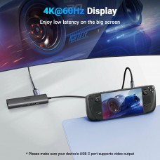 Док-станція USB3.2 Type-C HDMI 4K60Hz/2xUSB-A 3.2/USB-C 3.2/RJ45/ PD 100W CM512 Ugreen (45000)