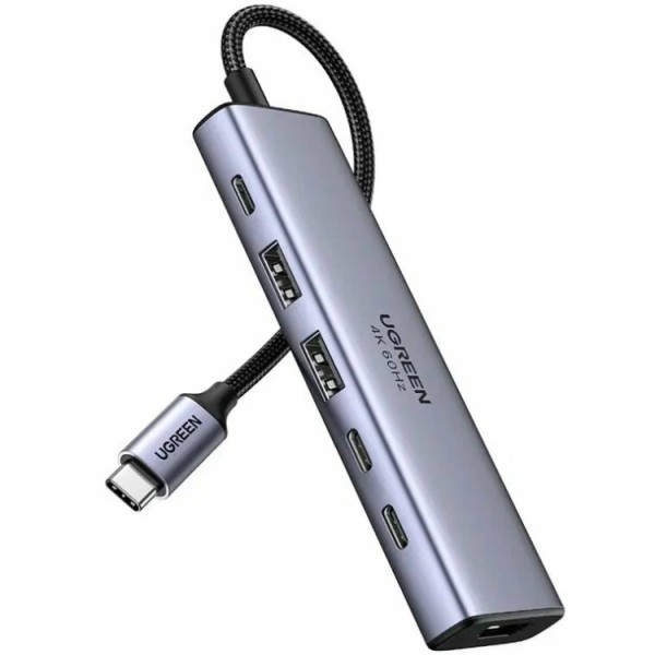 Док-станція USB3.2 Type-C HDMI 4K60Hz/2хUSB 3.0/2xUSB-C PD 100 Вт CM511 Ugreen (35999)