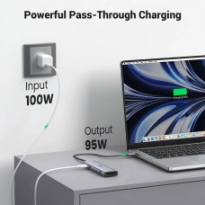 Док-станція USB3.2 Type-C HDMI 4K60Hz/2хUSB 3.0/2xUSB-C/SD/TF PD 100 Вт CM511 Ugreen (45521)