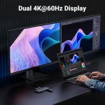Док-станція USB3.2 Type-C HDMIx2 4K60Hz/2xUSB-A/2xUSB-C 3.2/ RJ45/SD/TF/PD 100W CM639 Ugreen (45380)