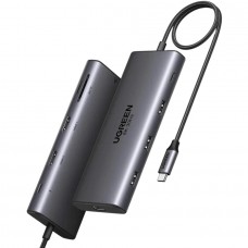 Док-станція USB3.2 Type-C HDMIx2 8K30Hz/4K60Hz/3xUSB-A/2xUSB-C 3.2/ RJ45/SD/TF/PD 100W CM639 (15534)