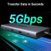 Док-станція USB3.2 Type-C HDMIx2 8K30Hz/4K60Hz/3xUSB-A/2xUSB-C 3.2/ RJ45/SD/TF/PD 100W CM639 (15534)