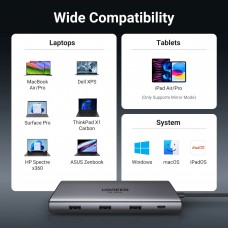 Док-станція USB3.2 Type-C HDMIx2 8K30Hz/4K60Hz/3xUSB-A/2xUSB-C 3.2/ RJ45/SD/TF/PD 100W CM639 (15534)