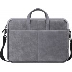 Сумка для ноутбука 15.6'' Defender Solid PU шкіра кишеня сіра (26088)