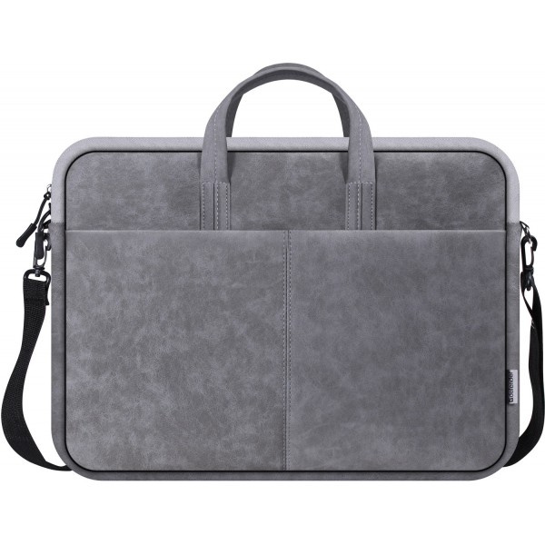 Сумка для ноутбука 15.6'' Defender Solid PU шкіра кишеня сіра (26088)
