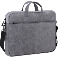 Сумка для ноутбука 15.6'' Defender Solid PU шкіра кишеня сіра (26088)