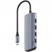 Хаб USB 3.0 Type-C -> 4xUSB-A 1хUSB-C 1xHDMI 4K@60 Hz алюмінієвий корпус Cudy (UH500)