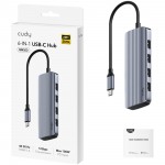 Хаб USB 3.0 Type-C -> 4xUSB-A 1хUSB-C 1xHDMI 4K@60 Hz алюмінієвий корпус Cudy (UH500) Хаб USB 3.0 Type-C -> 4xUSB-A 1хUSB-C 1xHDMI 4K@60 Hz алюмінієвий корпус Cudy (UH500)