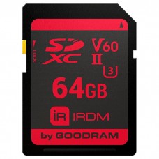 Memory card SD 64Gb GoodRAM IRDM SDXC V60 UHS-II U3 Retail (IR-S6B0-0640R11)