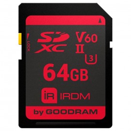 Memory card SD 64Gb GoodRAM IRDM SDXC V60 UHS-II U3 Retail (IR-S6B0-0640R11) Memory card SD 64Gb GoodRAM IRDM SDXC V60 UHS-II U3 Retail (IR-S6B0-0640R11)