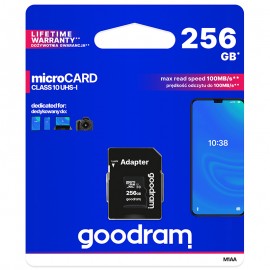 Memory card Secure Digital Micro256Gb GoodRAM UHS-I (class 10) + Adapter (M1AA-2560R12) Memory card Secure Digital Micro256Gb GoodRAM UHS-I (class 10) + Adapter (M1AA-2560R12)