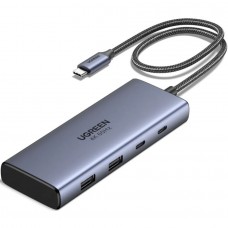 Док-станція USB3.2 Type-C HDMIx2 4K60Гц/2xUSB-A 3.2/2xType-C 3.2 10Гбіт/с/ PD 100Вт сірий CM498 (45379)