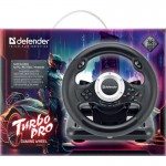 Ігрове кермо Defender Turbo Pro for PC/PS3/PS4/Xbox 10кн. USB (64291)