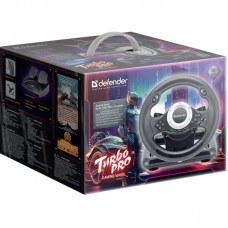 Ігрове кермо Defender Turbo Pro for PC/PS3/PS4/Xbox 10кн. USB (64291)