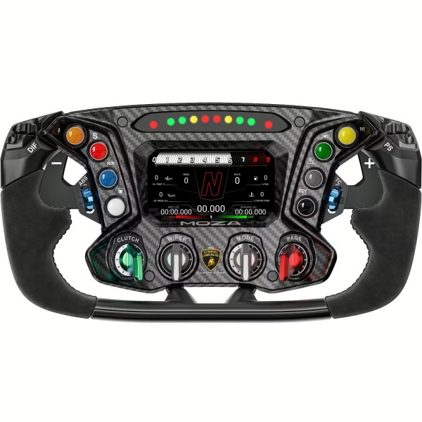 Кермо MOZA Racing Lamborghini Essenza SCV12 31cм. екран 4.3" 8 кн. RGB чорне (RS070_Moza)