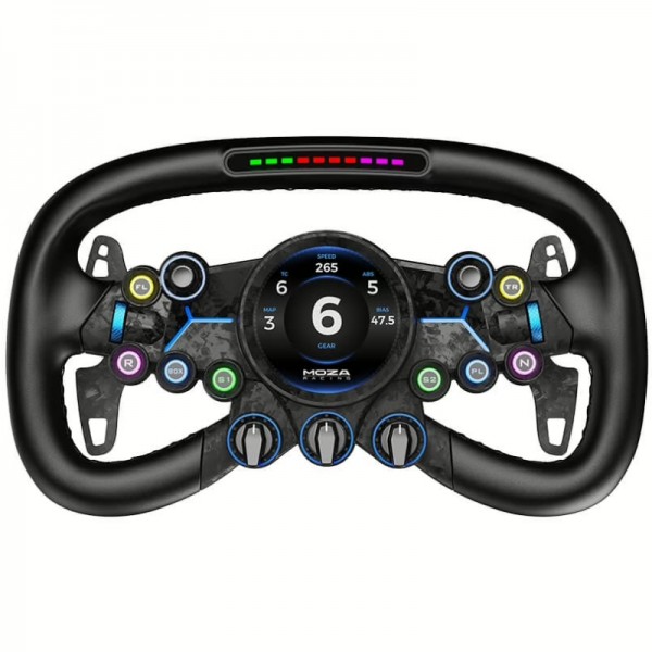Кермо MOZA Racing Vision GS Steering 31cм. екран 2.8" 8 кн. RGB (RS064_Moza)