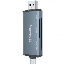 Card Reader ColorWay USB 2.0/USB-C to CF/SD/MicroSD (CW-CR-01)