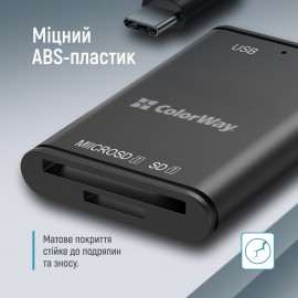 Card Reader ColorWay USB-C to USB 3.0/SD/MicroSD (CW-CR-02) Card Reader ColorWay USB-C to USB 3.0/SD/MicroSD (CW-CR-02)